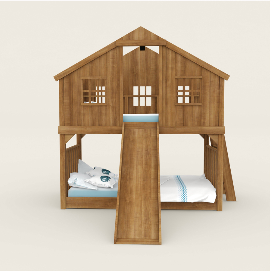 Tree House - Twin Bunk Bed/ Giường tầng có cầu trượt